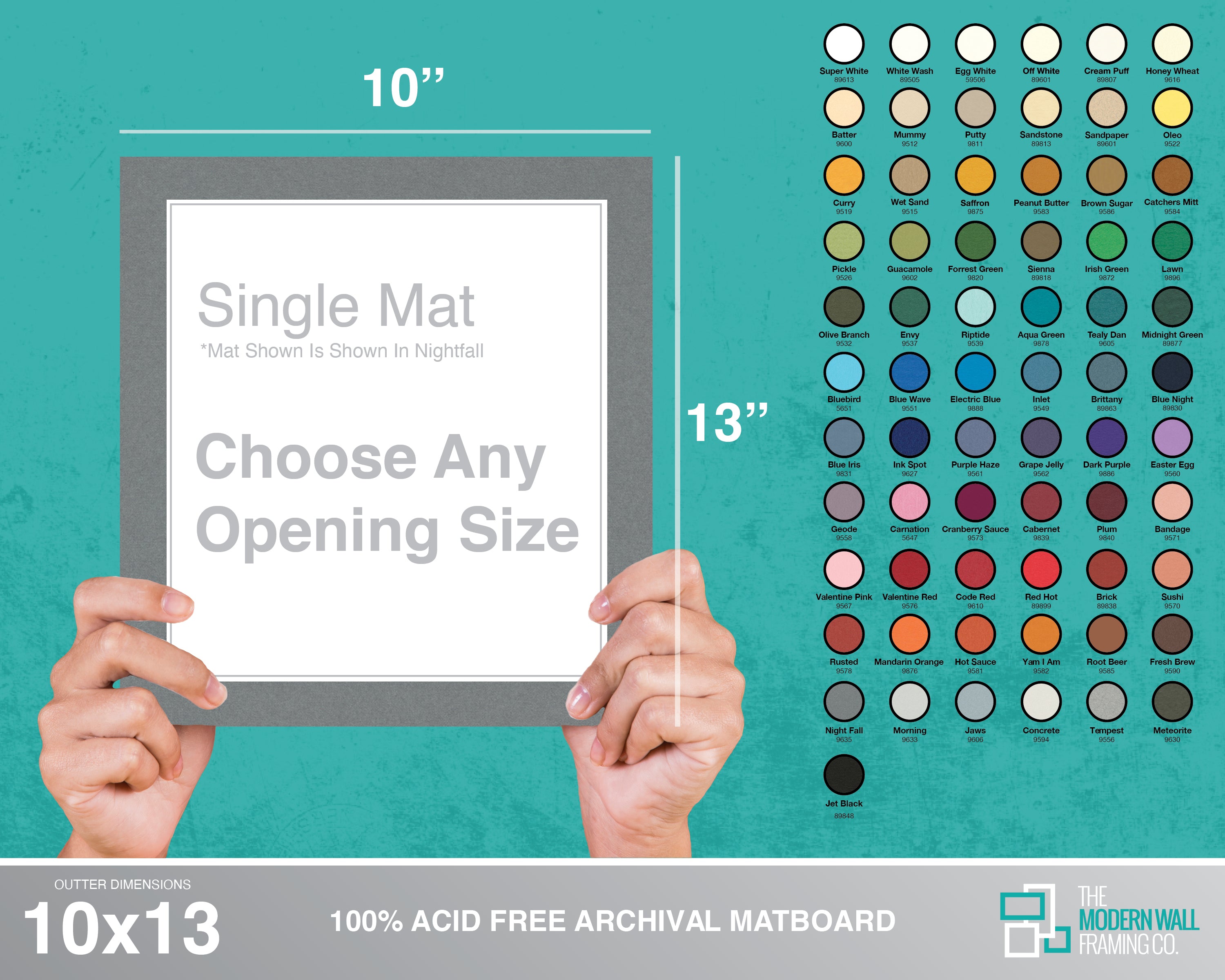 10 x 13 Premium Conservation Matboard with Custom Opening – The Modern Wall