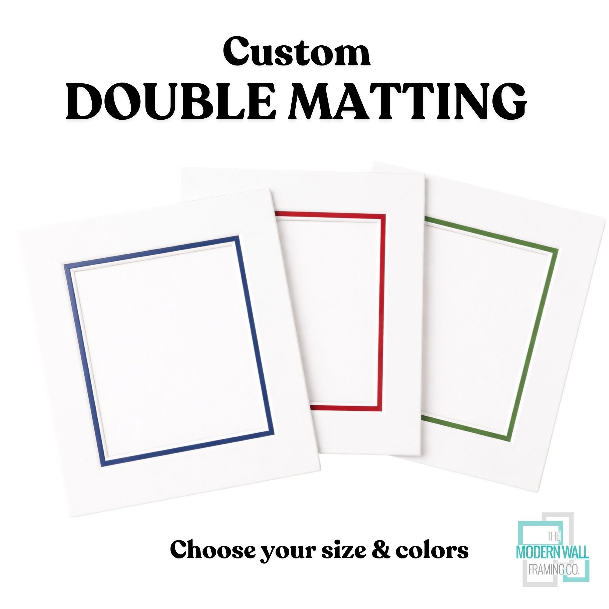 Custom Double Matte Custom Double Mat Board | Acid-Free Mat Boards Cut to Size | 50+ Colors ...
