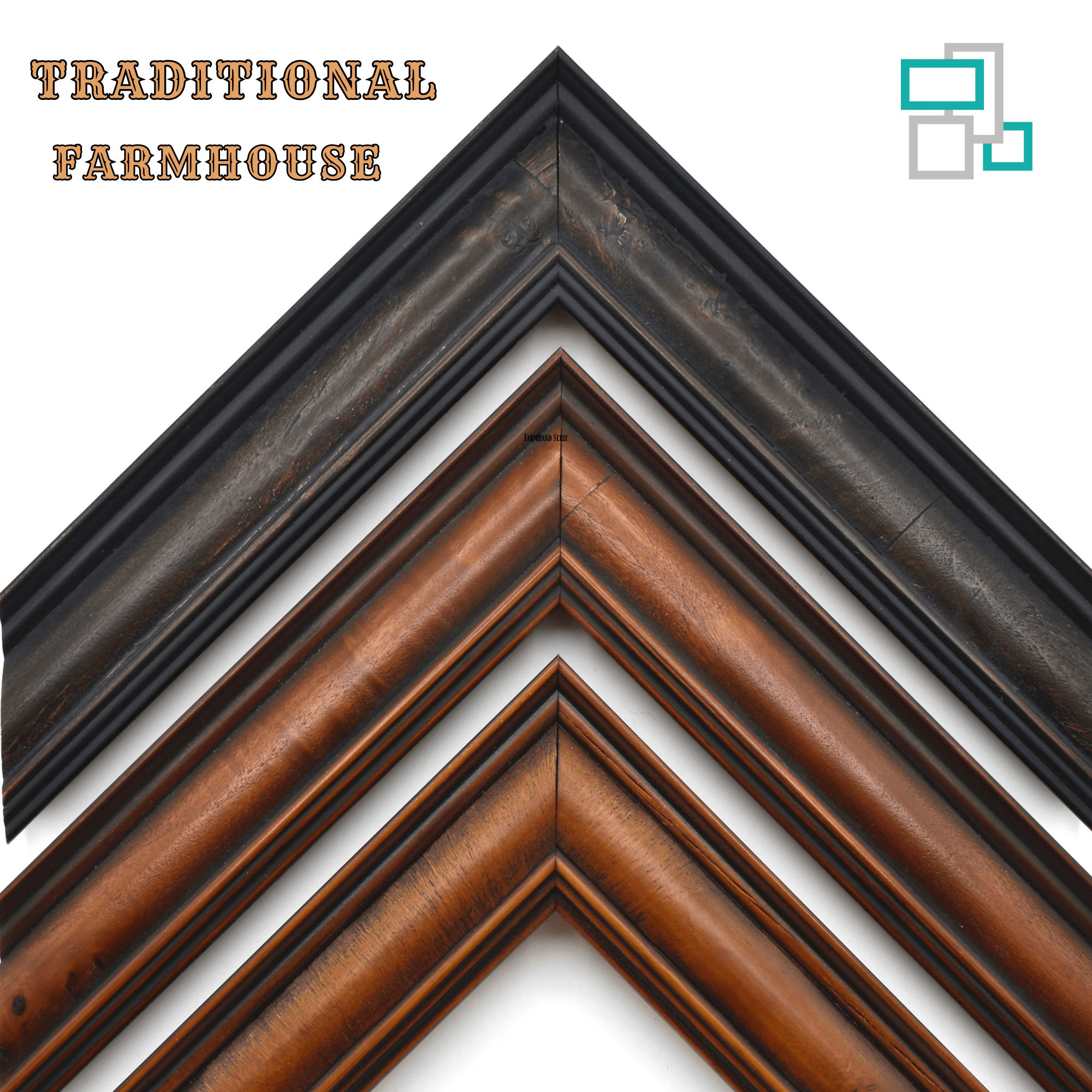 Framecraft Traditional Farmhouse Custom Picture Frame - Dark Walnut – The Modern Wall