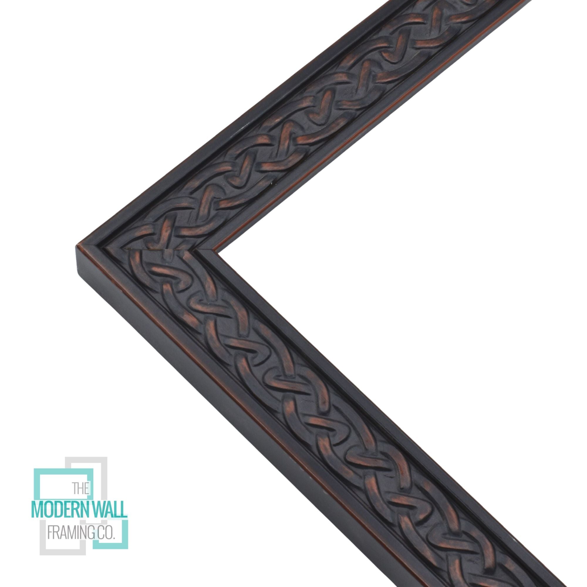 Celtic Photo Frame Rustic Celtic Knots Custom Picture Frame - Black & Red - 1 1/4