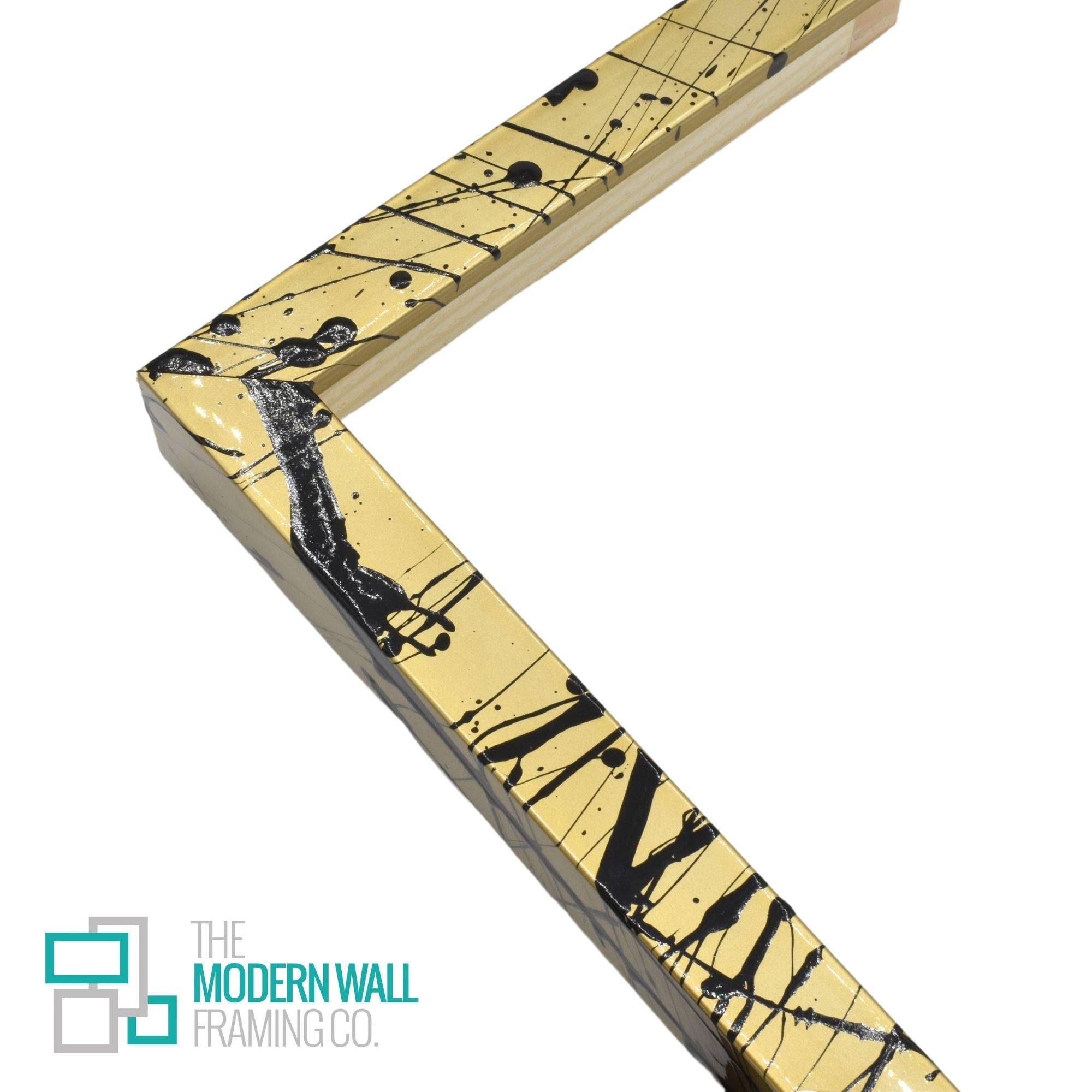 Colorful Paint Splatter Custom Gold Picture Frame – The Modern Wall