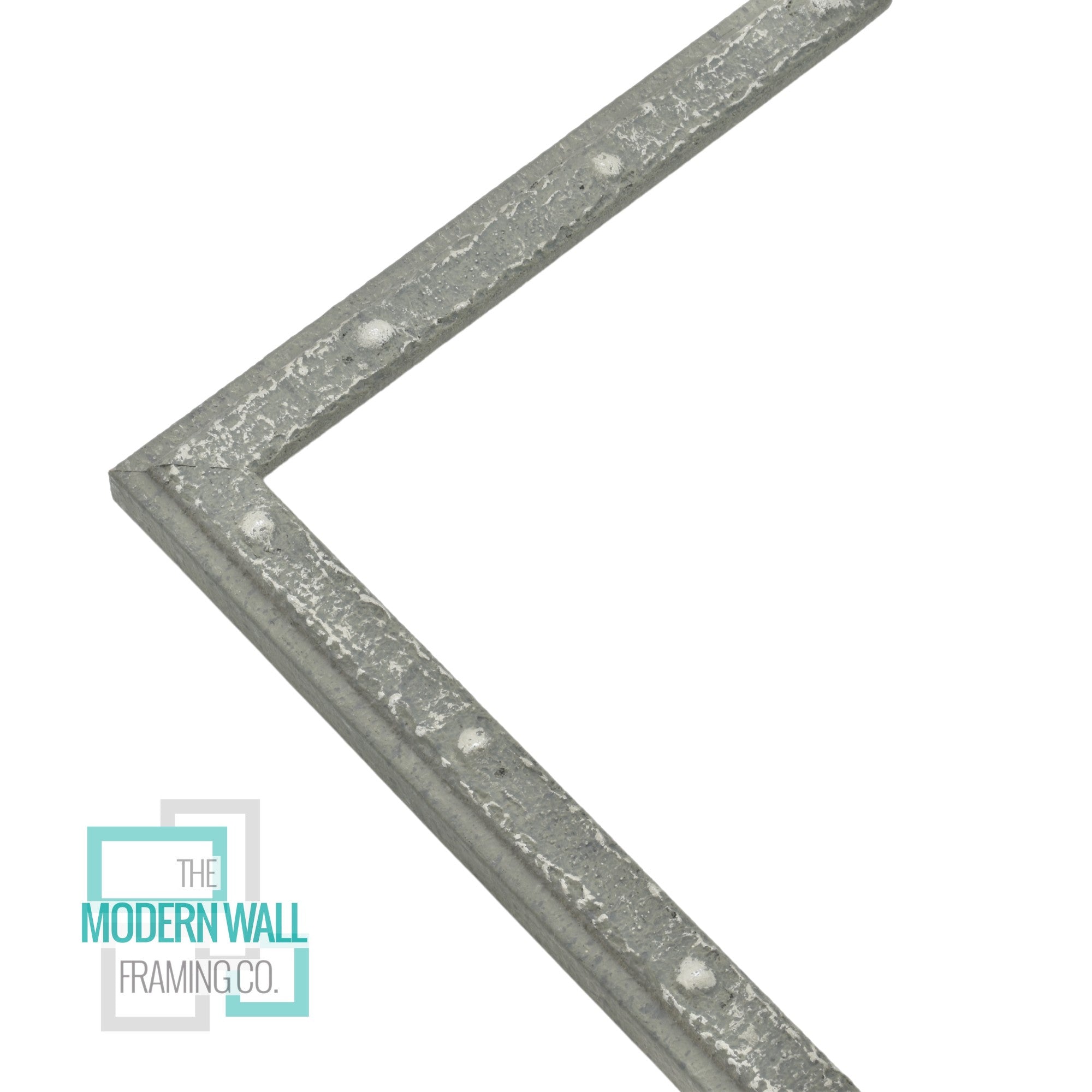 Tin Rivet Frame Industrial Rivets Gothic Picture Frame - Gray | The Modern Wall