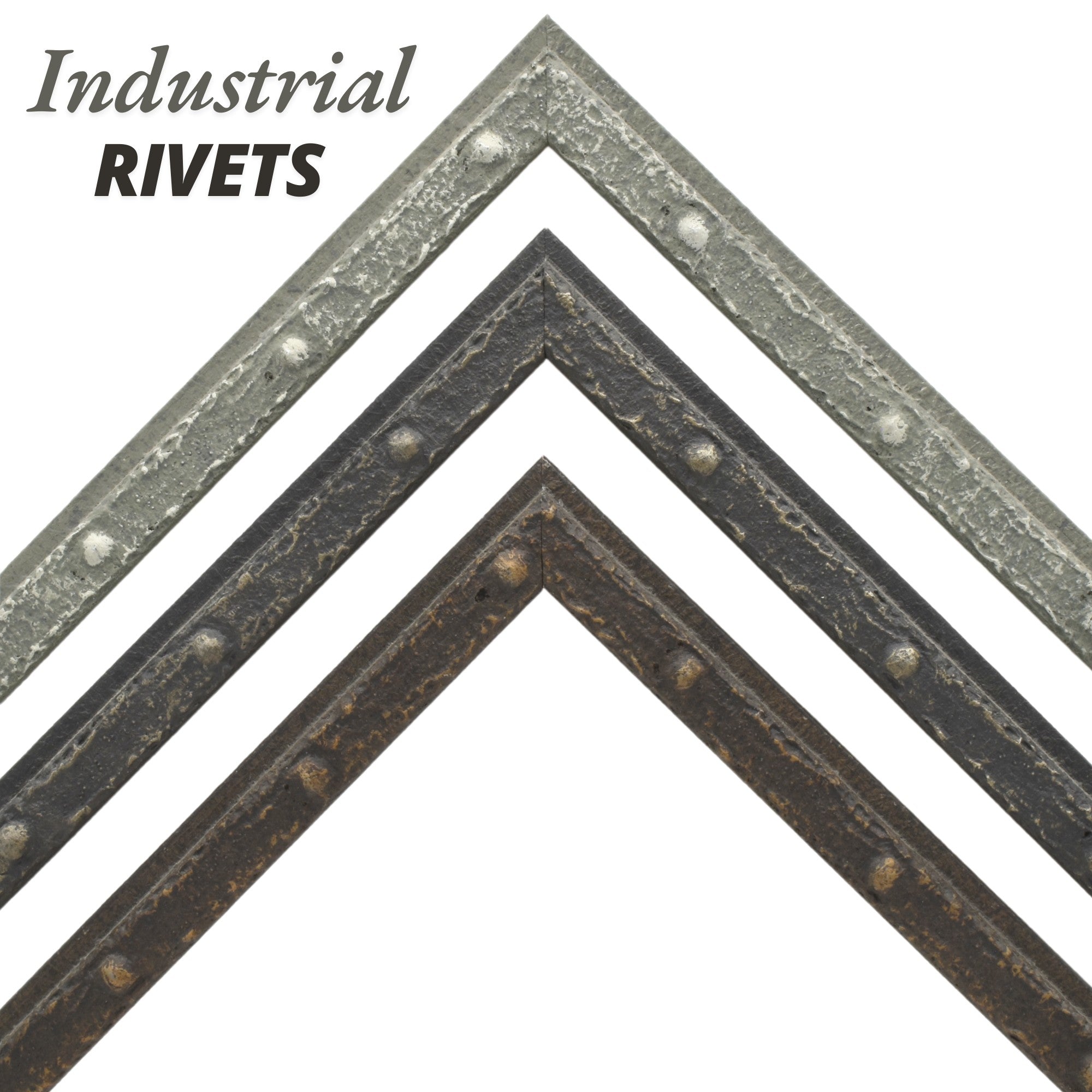 Industrial Rivets Gothic Picture Frame - Gray | The Modern Wall