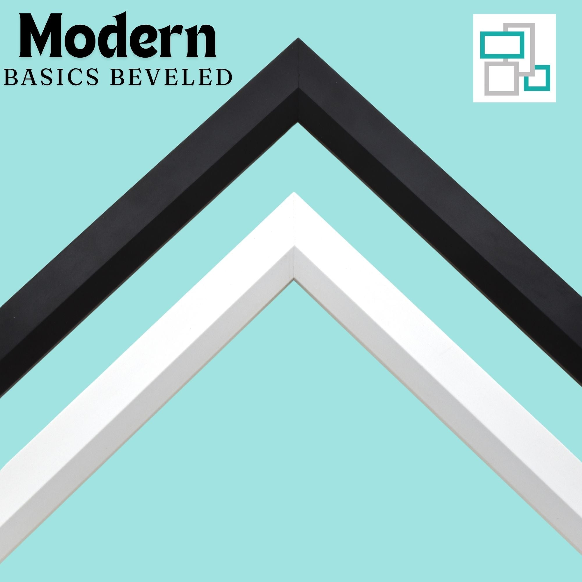 Frame Descriptions Beveled Modern Basic Custom Picture Frame - Black - 7/8