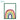 Modern dark green wood picture frame with colorful rainbow artwork