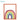 Modern orange wood picture frame with colorful rainbow artwork