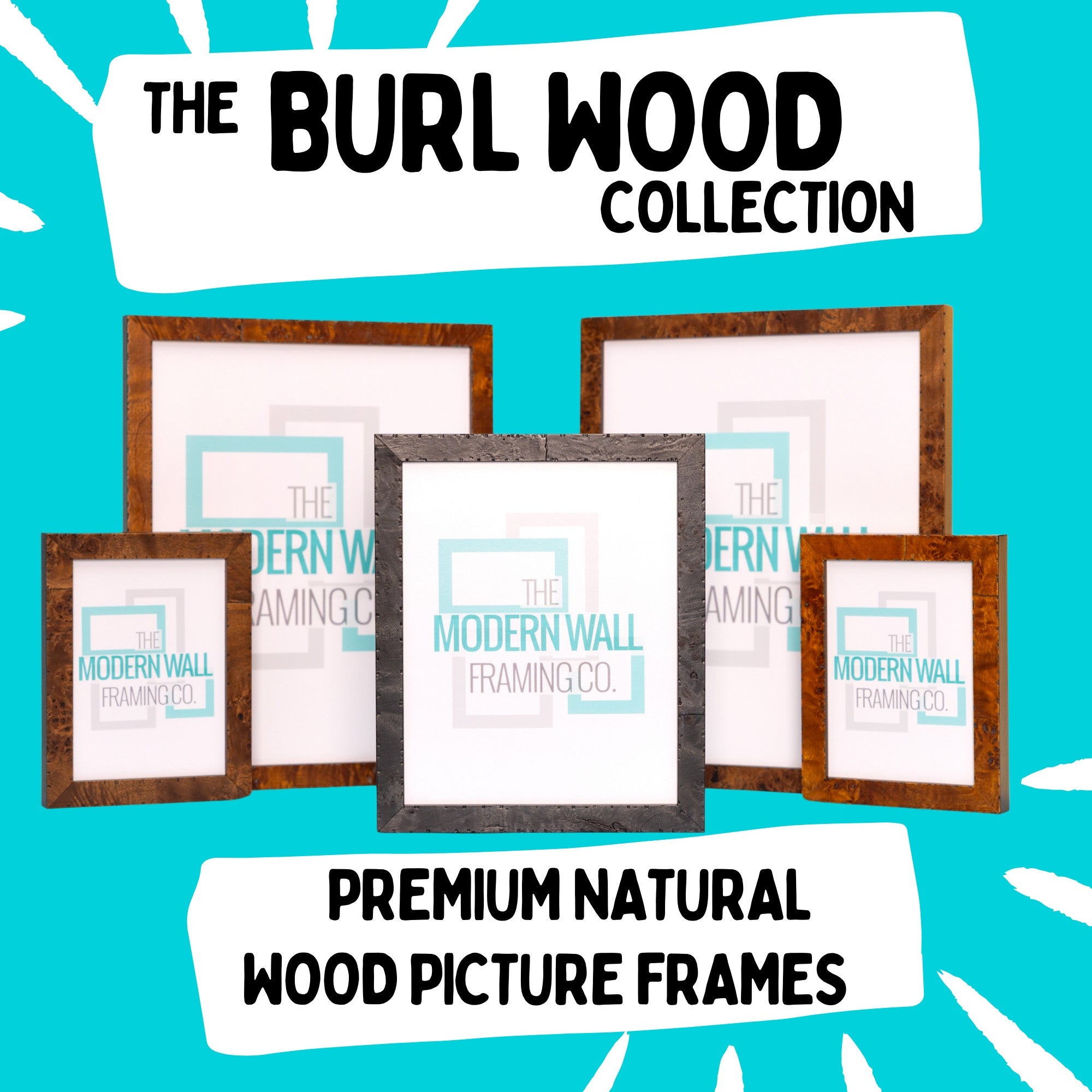 Burre Frame Rustic Burl Wood Custom Picture Frame - Dark Brown – The Modern Wall