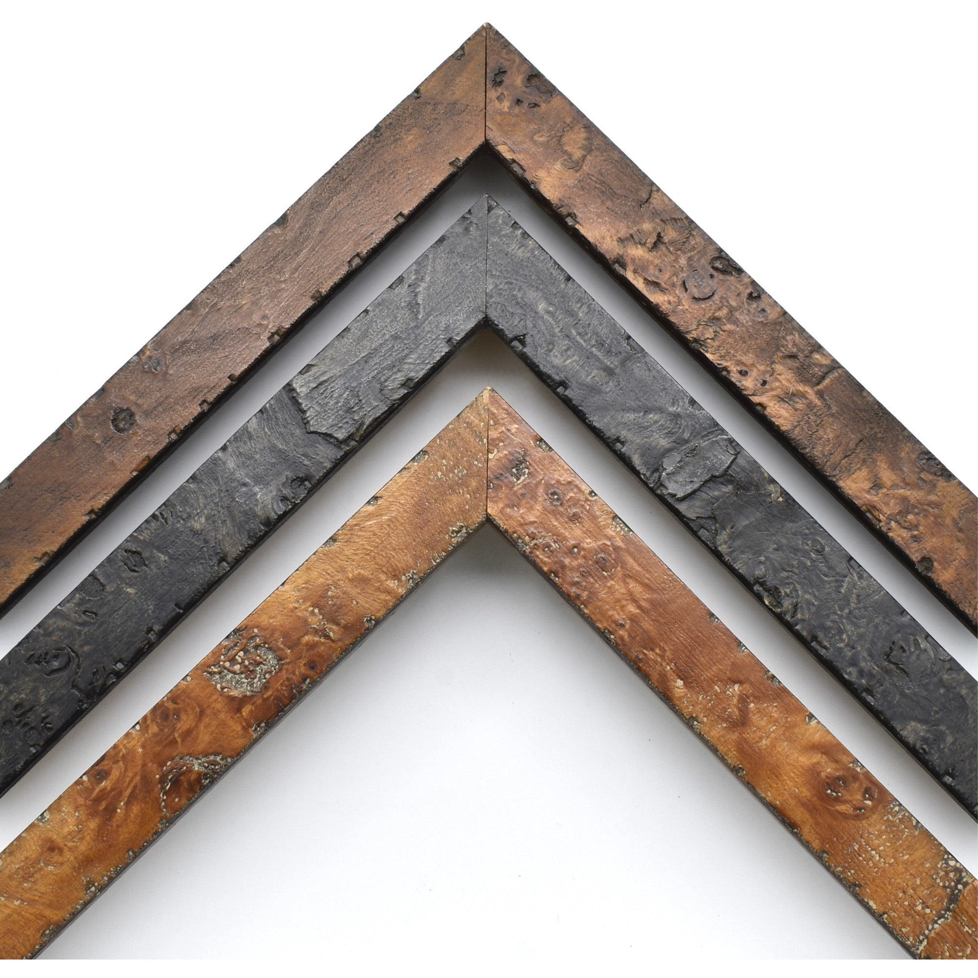 Rustic Pitcher Frame Rustic Burl Wood Custom Picture Frame - Brown – The Modern Wall