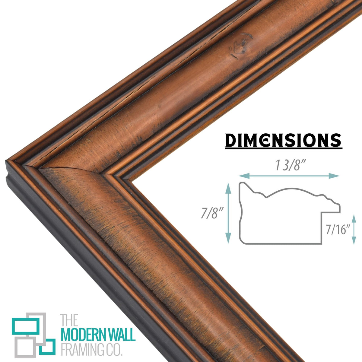 Traditional Farmhouse Custom Picture Frame - Light Walnut – The Modern Wall